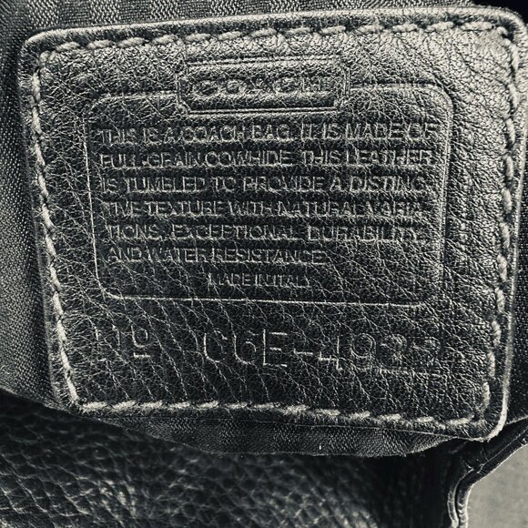 Coach Backpack Vintage Black Leather ITALY Bucket Bag 90s Sonoma Cinch Sling Pur - Picture 6 of 16